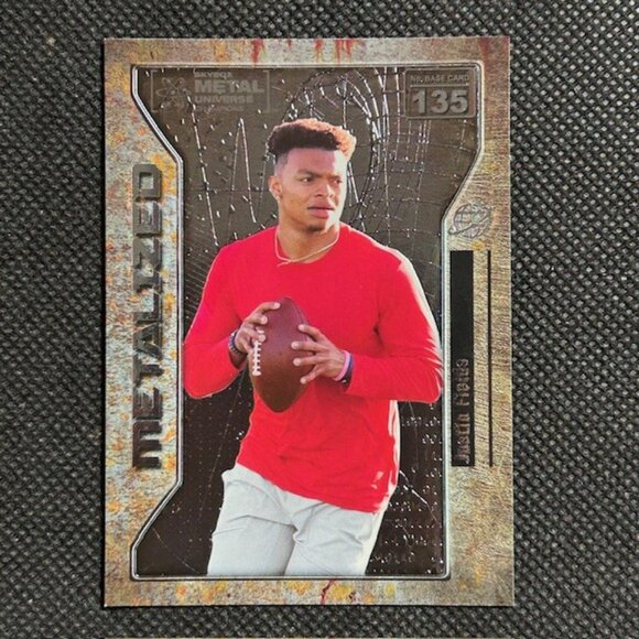 2021 JUSTIN FIELDS  Skybox Metal Universe Champions #135  RC Rookie Metalized - Picture 1 of 2